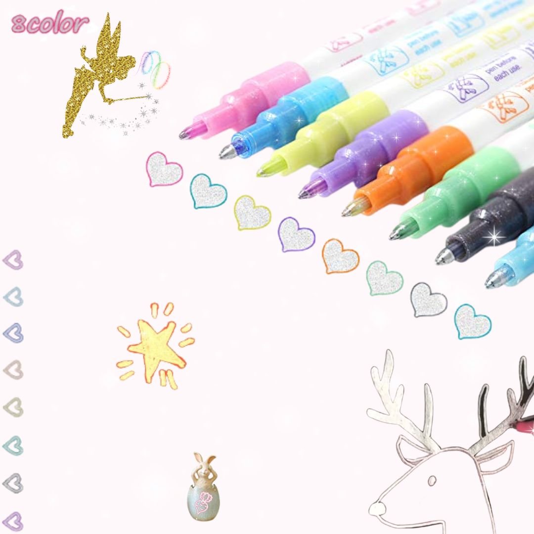 Scented Markers For Kids - Fairy Gifts For Girls - Coloring Kit Includes  Smelly Markers, Stamp Markers, Sparkly Fairy Pencil Case - Amitié Lane